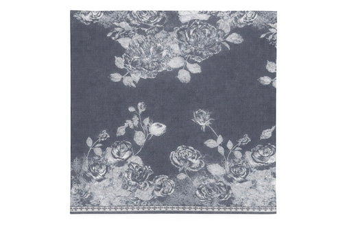 1 Cream White and Dark Blue Linen Bedsheet