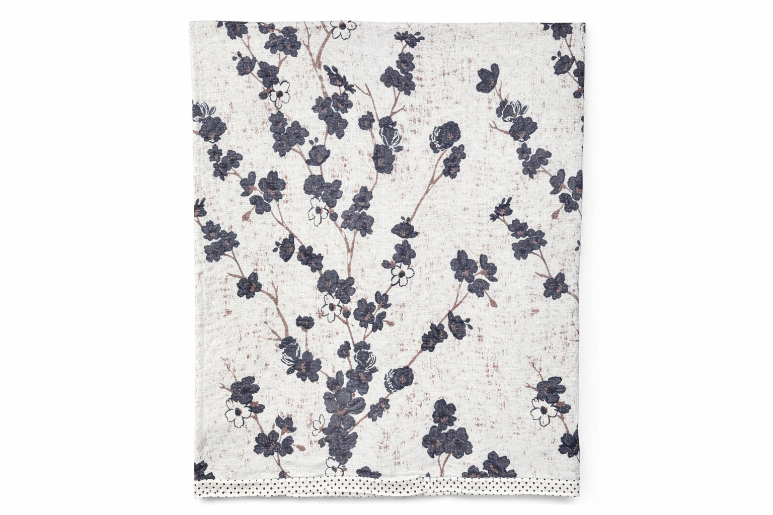 3 Off-white and Brown Linen Bedsheet