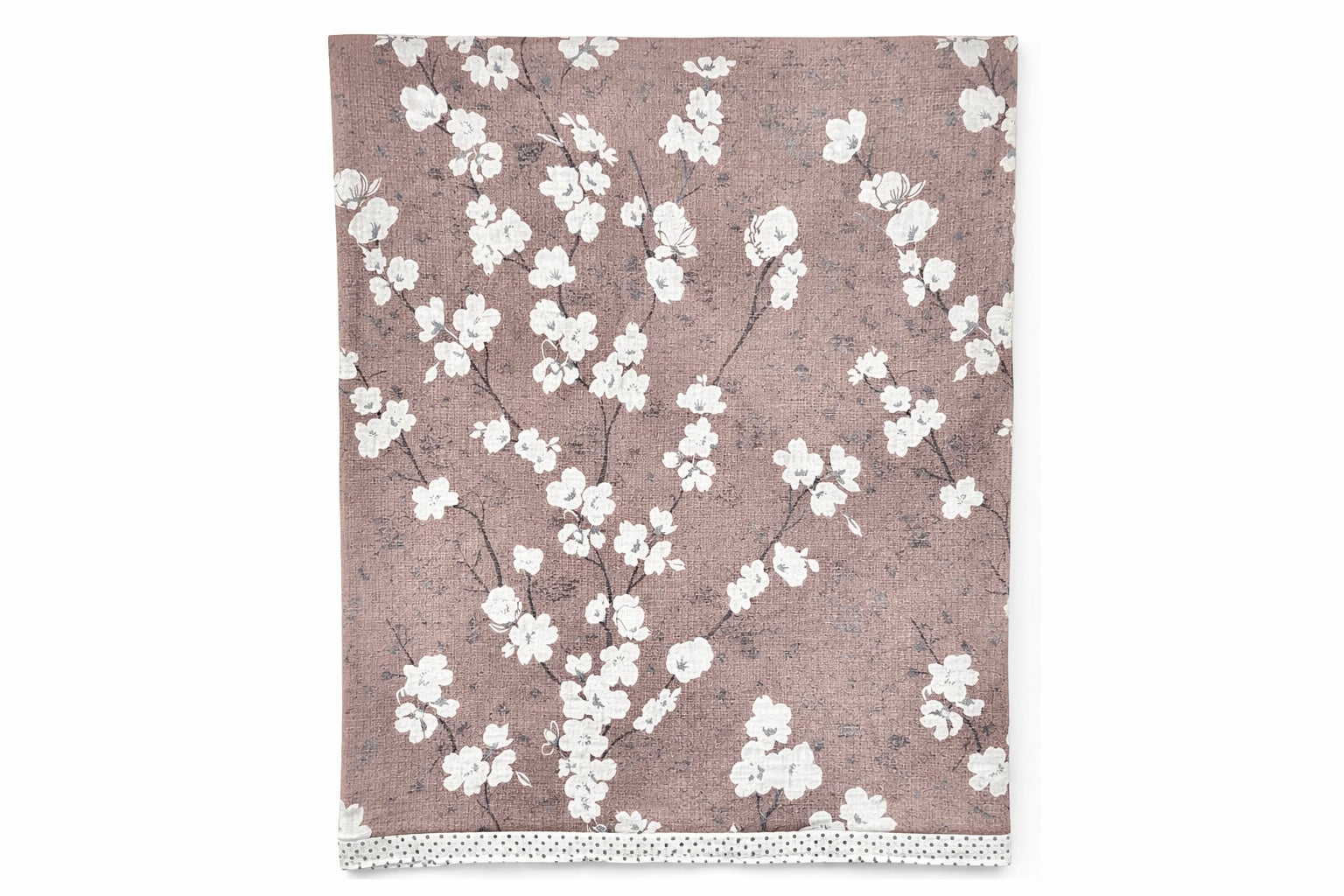 3 Off-white and Brown Linen Bedsheet