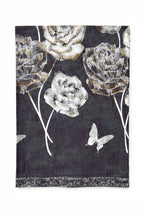 4 Cream and Dark Grey Linen Bedsheet