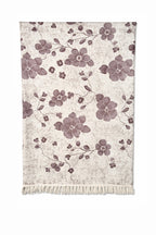 12 Off-white and Brown Linen Bedsheet