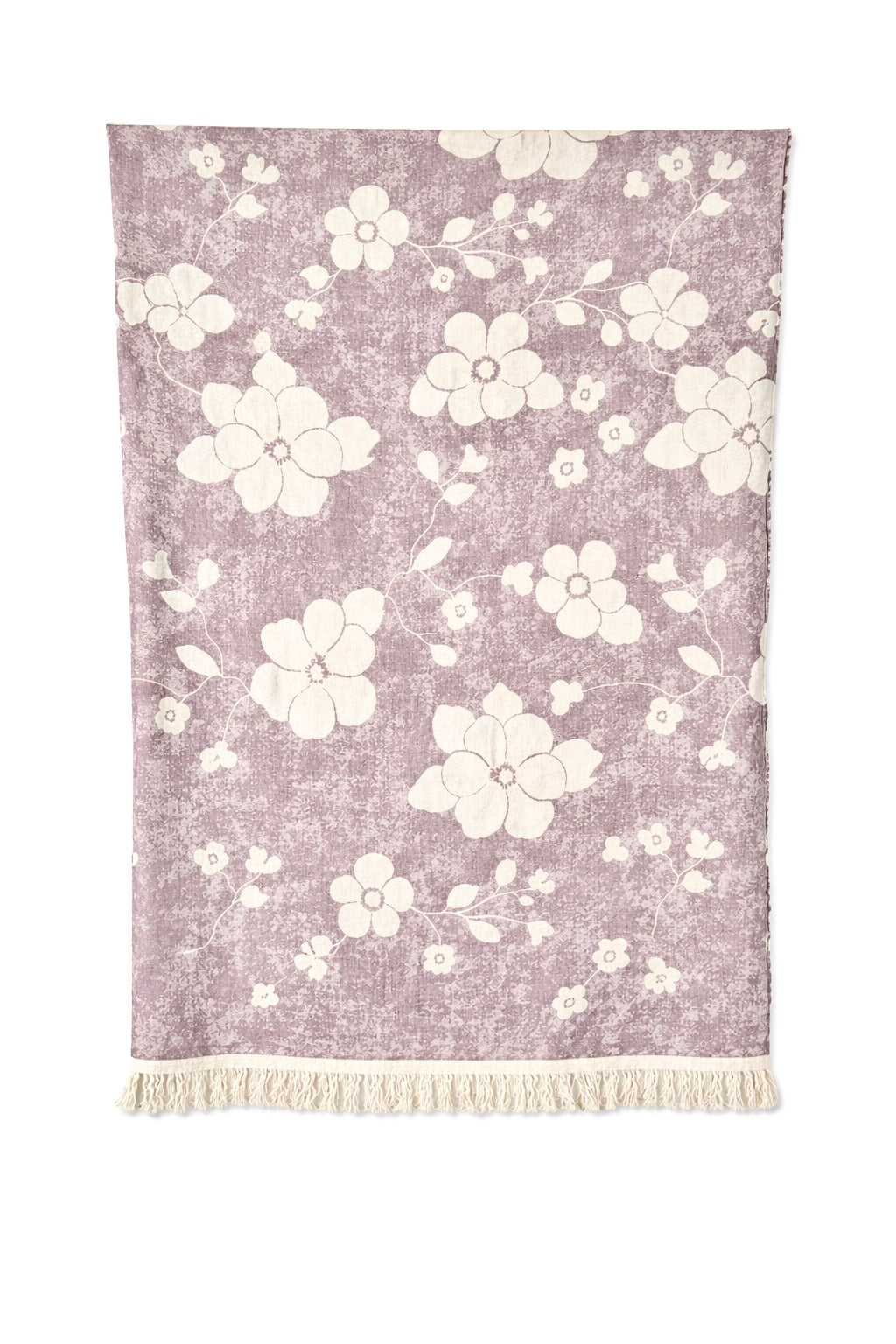 12 Off-white and Brown Linen Bedsheet