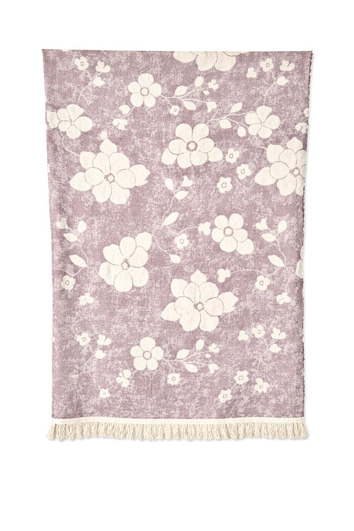 12 Off-white and Brown Linen Bedsheet