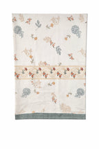 13 Off-white and Red Linen Bedsheet