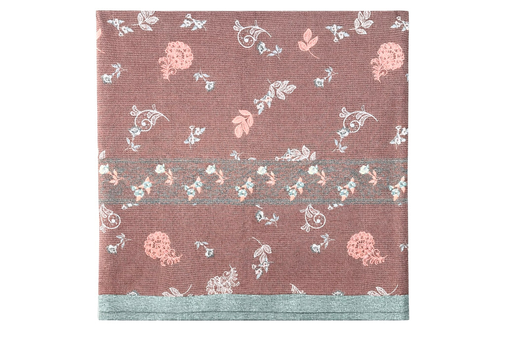 13 Off-white and Red Linen Bedsheet