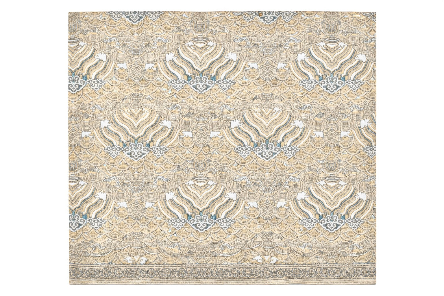 17 Gold and Dark Green Linen Bedsheet