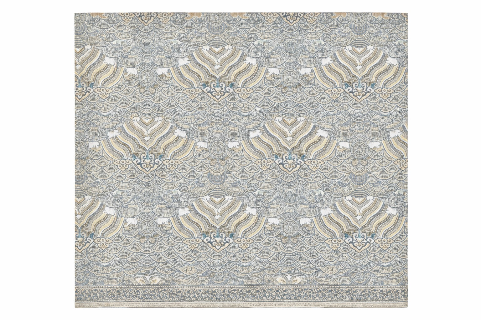 17 Gold and Dark Green Linen Bedsheet