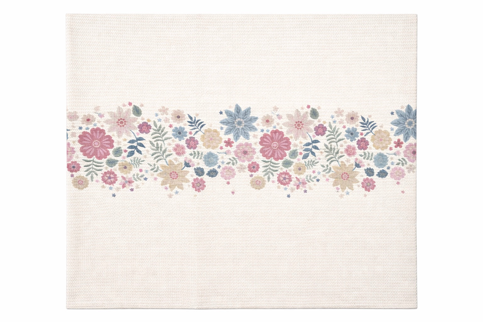 18 Flower Strip Linen Bedsheet