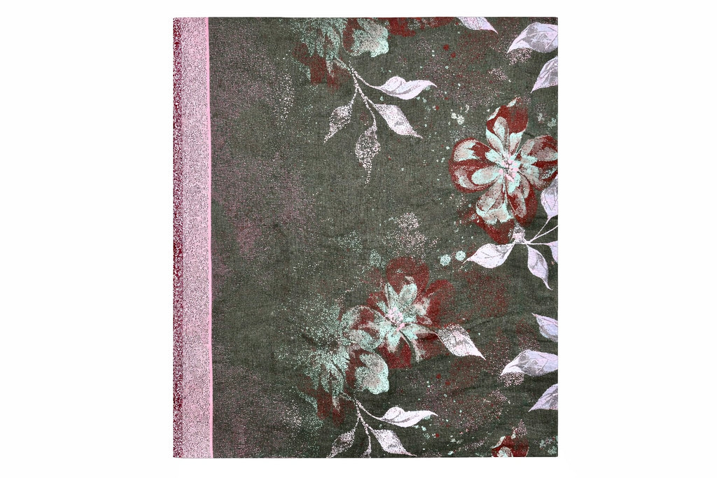 20 Silver and Dark Grey Linen Bedsheet