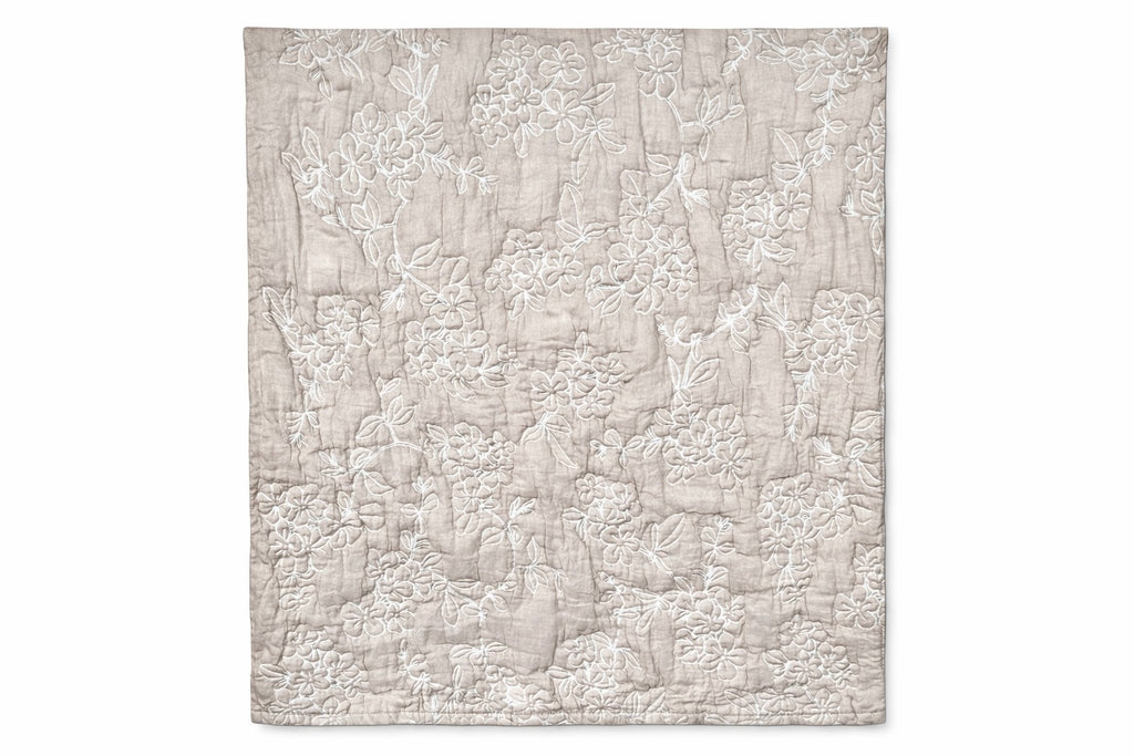 23 Natural Flower Pattern Linen Blanket