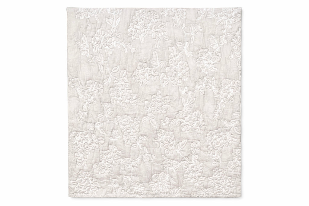 23 Natural Flower Pattern Linen Blanket