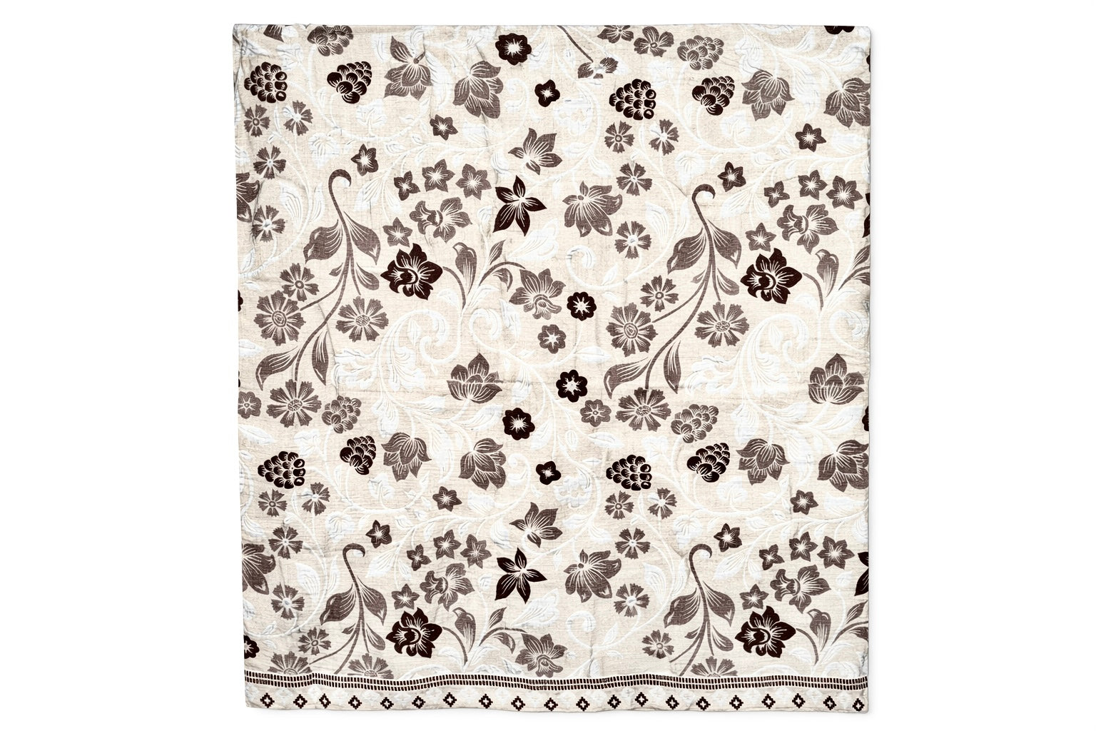 24 White and Brown Linen Bedsheet